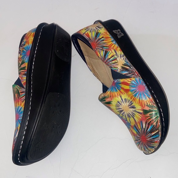 Alegria Shoes - Alegria Mary Jane Colorful Floral Slip-On Shoes Size 42